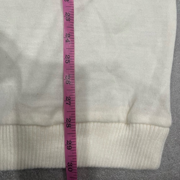 [XL]Vintage Yves Venet Men's White Sweater with Black Floral Design- NWOT - Picture 6 of 7